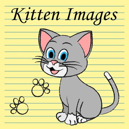 Kitten Images Indicating Domestic Cat And Kittiesの写真素材
