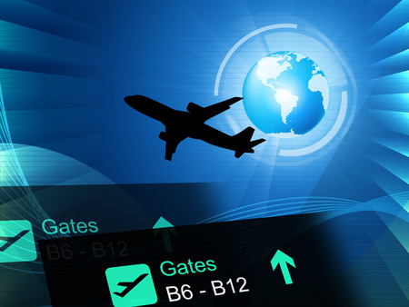 World Flight Meaning Airline Worldwide And Airplane