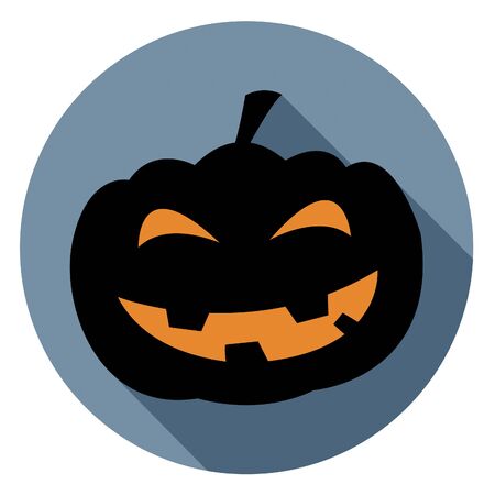 Halloween Pumpkin Icon Indicating Trick Or Treat And Trick Or Treatの写真素材