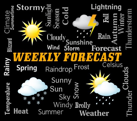 Weekly Forecast Meaning Seven Day And Outlookの写真素材