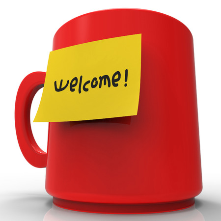 Welcome Message Representing Invitation Contact And Greeting 3d Renderingの写真素材