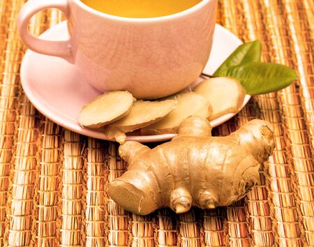 Outdoor Ginger Tea Showing Teacups Beverage And Refreshment