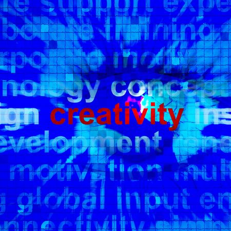 Creativity Word Represents Innovative Ideas And Imagination 3d Illustrationの写真素材