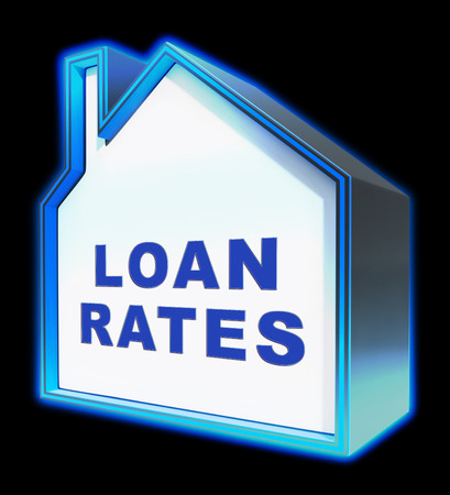 Home Loan House Rates Represents Housing Credit 3d Rendering Home Loan House Rates Represents Housing Credit 3d Rendering