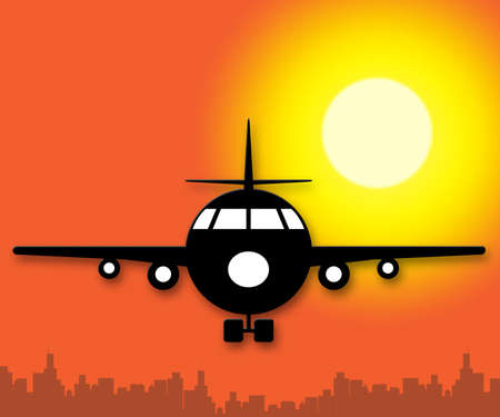 Travel Sites Plane Meaning Online Vacations 3d Illustrationの写真素材