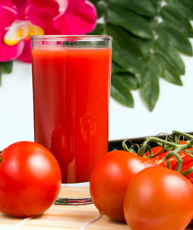 Glass Tomato Juice Representing Drink Drinks And Thirstyの写真素材