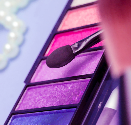 Eye Shadow Makeup Representing Beauty Product And Applicatorの写真素材