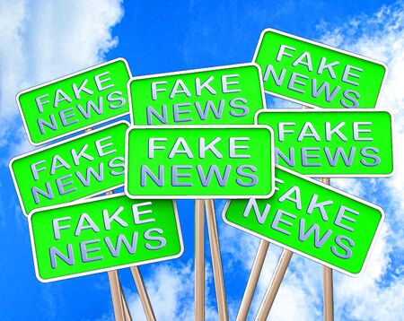 Fake News Signs Meaning Alternative Facts 3d Illustrationの写真素材