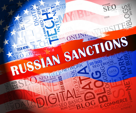 Russia Sanctions Monetary Embargo On Russian Federation.  3d Illustrationの写真素材