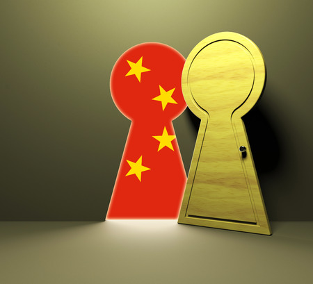 Trade Tariffs On Chinese As Levy And Penalty. Usa Finance Economy Trading Taxation - 3d Illustrationの写真素材