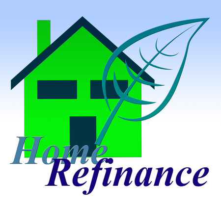 Refinance Your Home Icon Representing Home Equity Line Of Credit. Finance From Ownership Of Houses Or Apartments - 3d Illustrationの写真素材