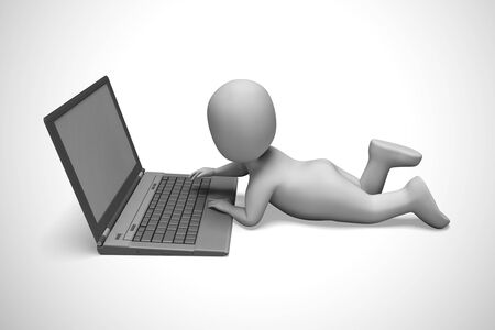 Internet connection means web accessibility and online connection. Virtual access to data and information - 3d illustrationの写真素材