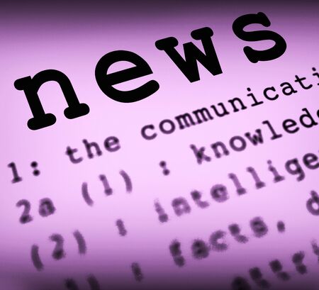 News concept icon means breaking stories and newsflash. Journalistic comments and global reports - 3d illustrationの写真素材