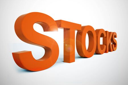 Stocks concept icon means assets such as bonds and shares. Blue chips and Stock Exchange investing - 3d illustrationの写真素材