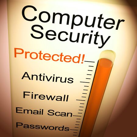 Cybersecurity or computer security encryption to guard against attack. Virtual threats across the web - 3d illustrationの写真素材