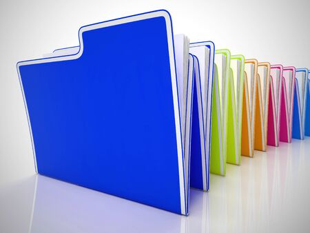 Files of folders concept icon shows data records for filing and record keeping. Information to...