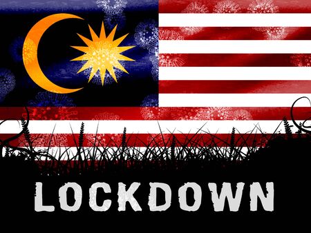 Malaysian lockdown stopping ncov epidemic or outbreak. Covid 19 Malaysia ban to isolate disease...