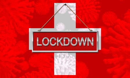 Swiss lockdown preventing coronavirus pandemic outbreak. Covid 19 Switzerland precaution to lock...