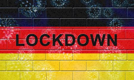 German lockdown stopping ncov epidemic or outbreak. Covid 19 Germany ban to isolate disease...