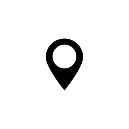 Geo pin Location map travelling icon vector for web Blackのイラスト素材