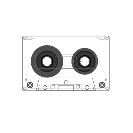 An old styled cassette, side A , side Bのイラスト素材