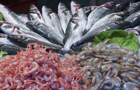 Fresh seafood in a market in Venice, Italy