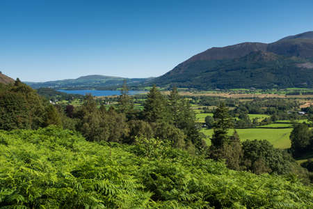 A scenic viewpoint in the Lake District, UK.の写真素材