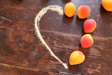 heart apricotの写真素材