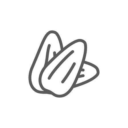 Vector sunflower seeds line icon. Symbol and sign illustration design. Isolated on white backgroundのイラスト素材