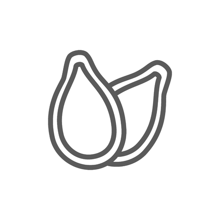 Vector pumpkin seeds line icon. Symbol and sign illustration design. Isolated on white backgroundのイラスト素材