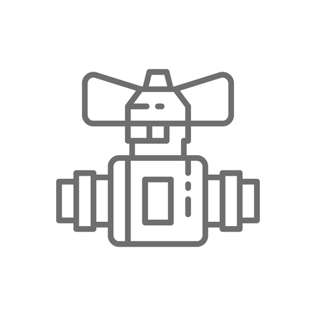 Vector pipe connector, control valve, tap line icon. Symbol and sign illustration design. Isolated on white backgroundのイラスト素材