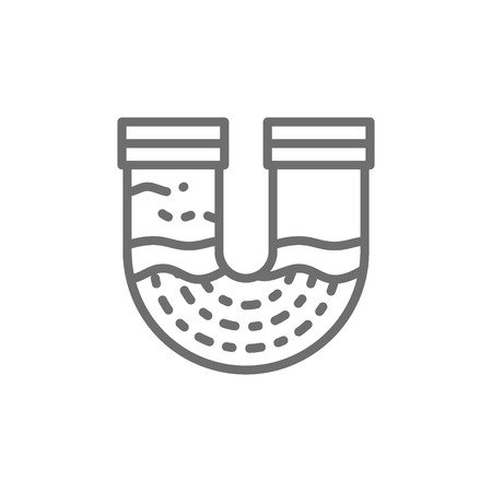 Vector contamination in water pipe, mud in blocked drain line icon. Symbol and sign illustration design. Isolated on white backgroundのイラスト素材