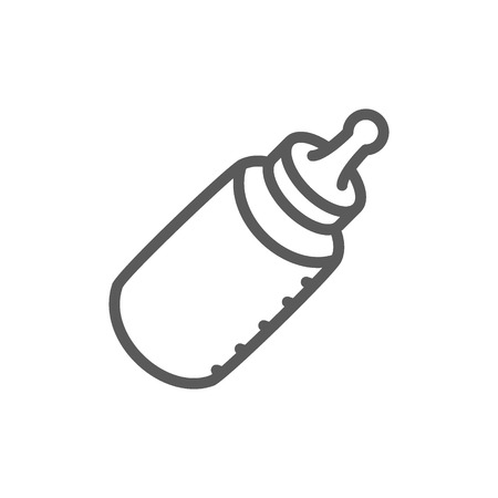 Vector baby bottle line icon. Symbol and sign illustration design. Isolated on white backgroundのイラスト素材