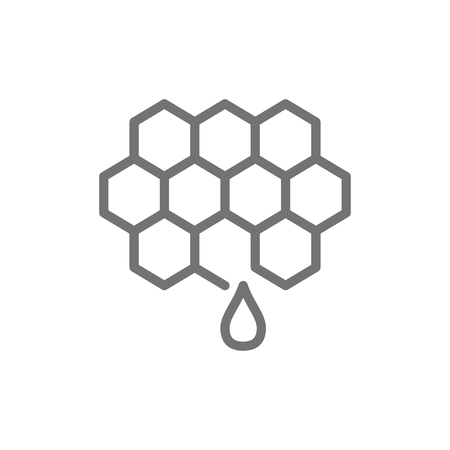 Vector honey, beekeeping line icon. Symbol and sign illustration design. Isolated on white backgroundのイラスト素材