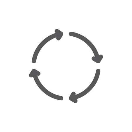 Vector reload and repeat line icon. Symbol and sign illustration design. Isolated on white backgroundのイラスト素材
