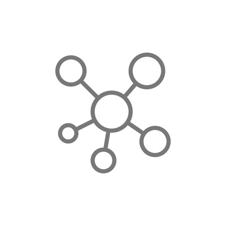Vector network, hub connection line icon. Symbol and sign illustration design. Isolated on white backgroundのイラスト素材