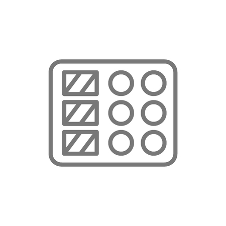 Sushi dish line icon. Isolated on white backgroundのイラスト素材