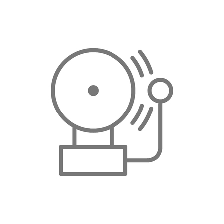 Vector alarm bell line icon. Symbol and sign illustration design. Isolated on white backgroundのイラスト素材