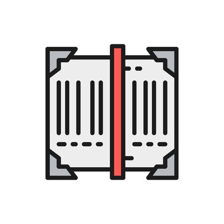 Vector scan barcode, tracking flat color icon.のイラスト素材