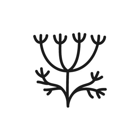 Vector dill, fresh flat color icon. Symbol and sign illustration design. Isolated on white backgroundのイラスト素材