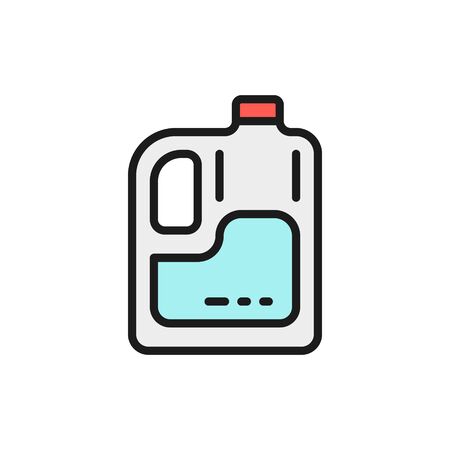 Vector soap and shampoo for car washing flat color line icon. Symbol and sign illustration design. Isolated on white backgroundのイラスト素材