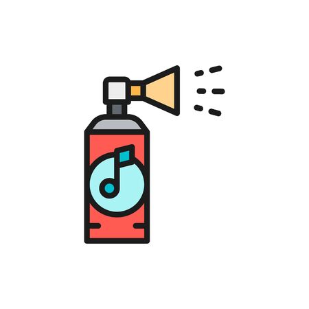 Vector vuvuzela, sport trumpet flat color line icon. Symbol and sign illustration design. Isolated on white backgroundのイラスト素材