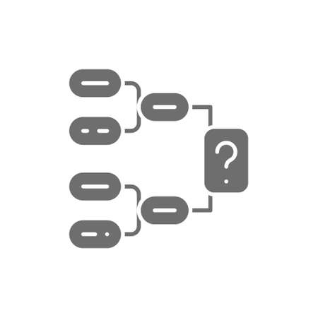 Hockey game scheme, tournament brackets, tactics gray icon.のイラスト素材