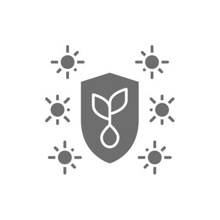 Vector plant protection against pests grey icon.のイラスト素材
