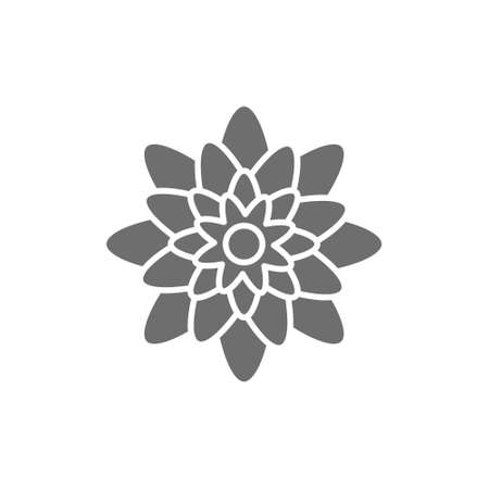 Agave, mexican flowers grey icon. Isolated on white backgroundのイラスト素材