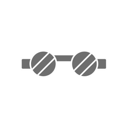 Welder safety glasses, eye protection grey icon.のイラスト素材