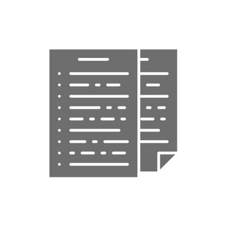Pile of documents, report, declaration grey icon.のイラスト素材