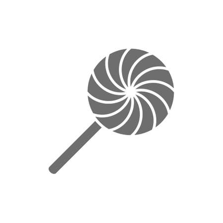 Rattle, lollipop, candy grey icon. Isolated on white backgroundのイラスト素材