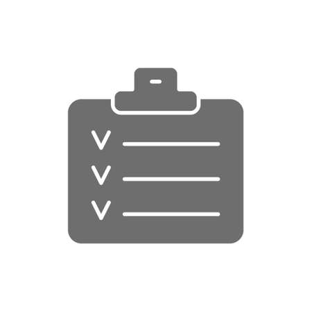 Check list, planner, schedule, notebook grey icon.のイラスト素材