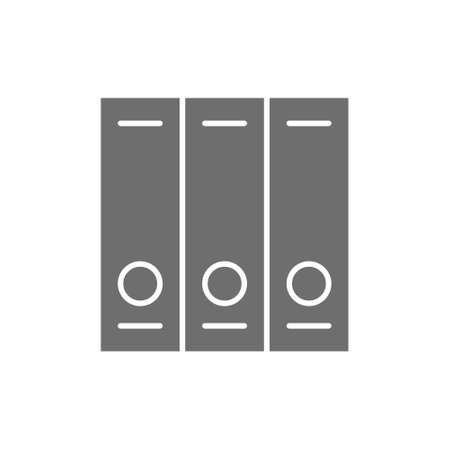 File folders grey icon. Isolated on white backgroundのイラスト素材
